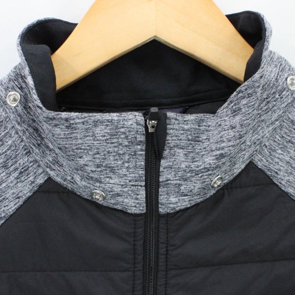 M&S Collection Quilted Vest Womens Black / Gray Full Zip Sportswear Medium M - Picture 6 of 10